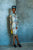 BLUE TILE PRINT SHIRT DRESS