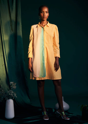 Layered Stories Shirt Dress- White