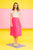 Midi Cotton Sateen Skirt - Pink