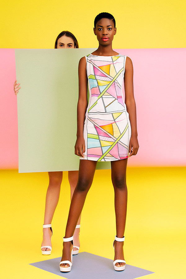 Geometric Digital Print Dress Style 01 EKTA