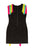 Rainbow Stripes Dress - Black