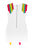 Rainbow Stripes Dress - White